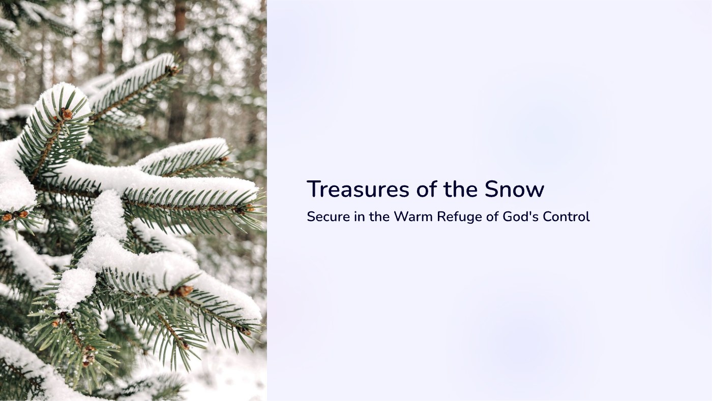 Front of the "Treasures of the Snow" devotional card