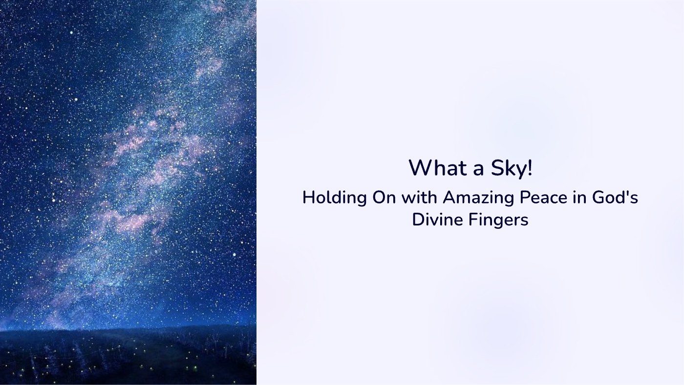 Front of the "What a Sky" devotional card