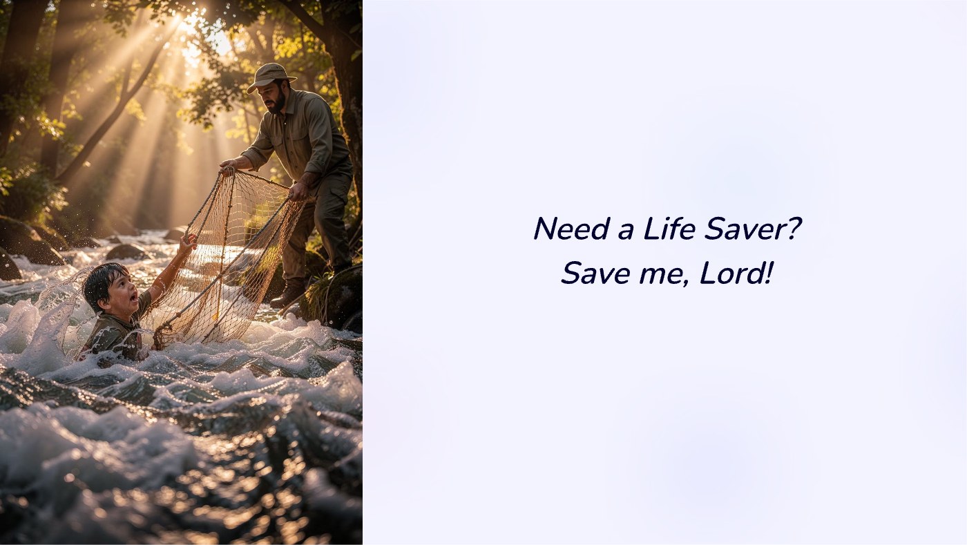 Front of the "Need a Life Saver" devotional card