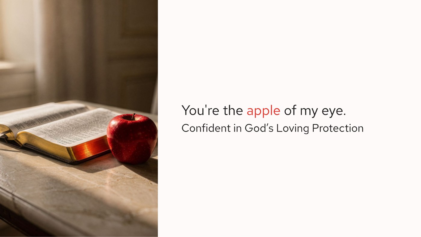 Front of the "You're the Apple of My Eye" devotional card