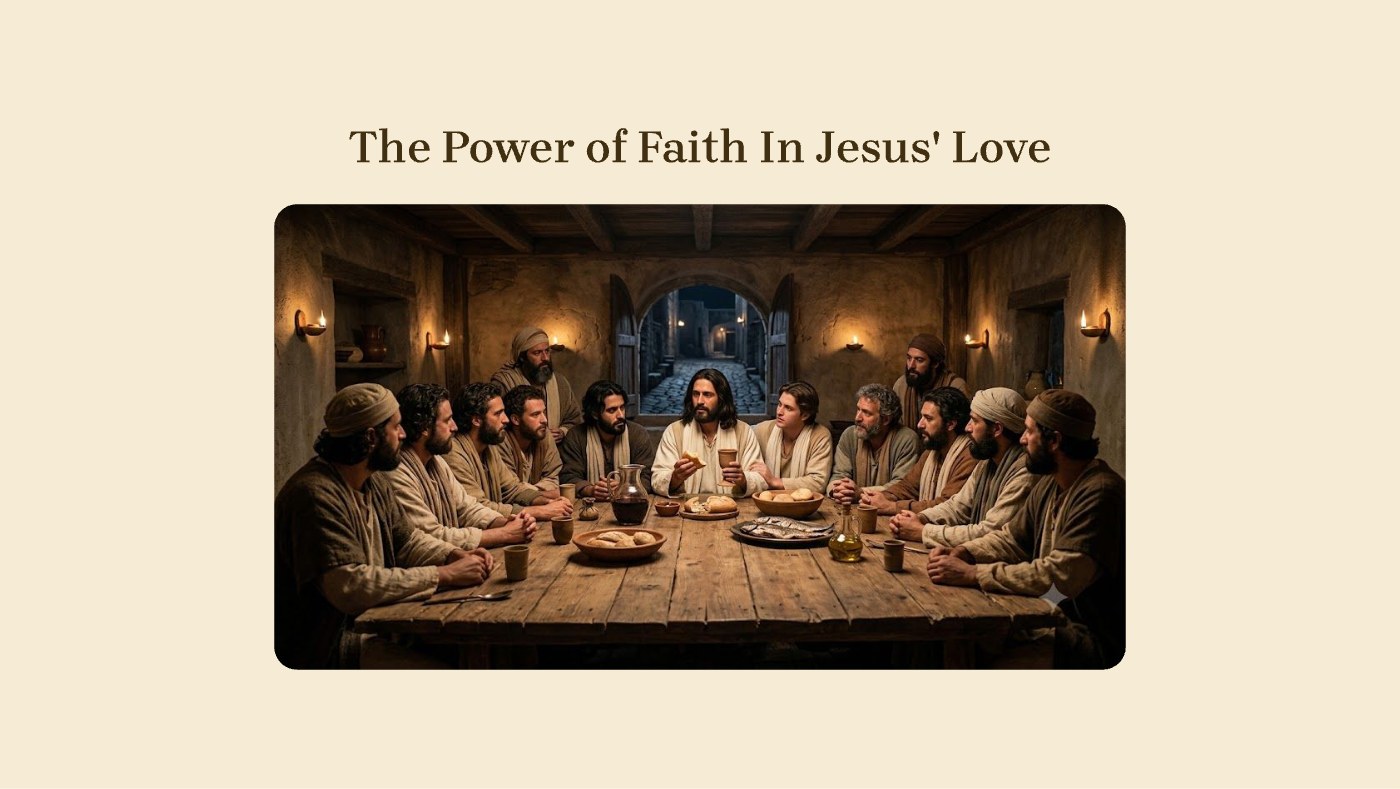 Front of the "The Power of Faith in Jesus Love" devotional card