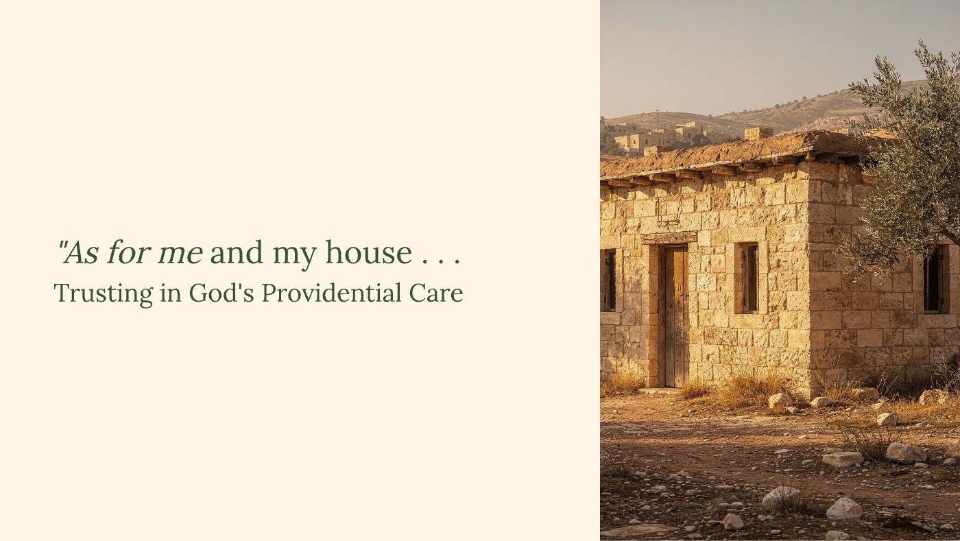 Front of the "As For Me and My House" devotional card
