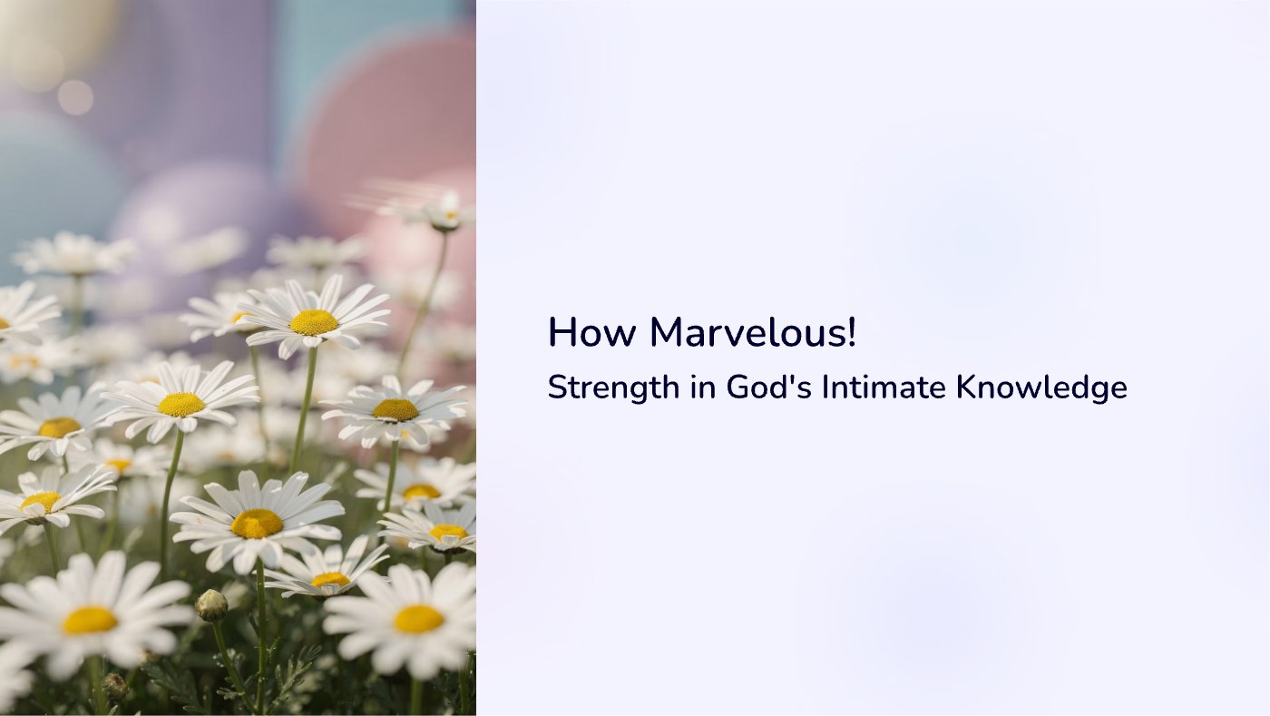 Front of the "How Marvelous!" devotional card