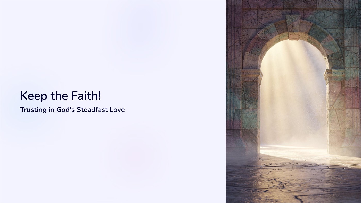 Front of the "Keep the Faith" devotional card