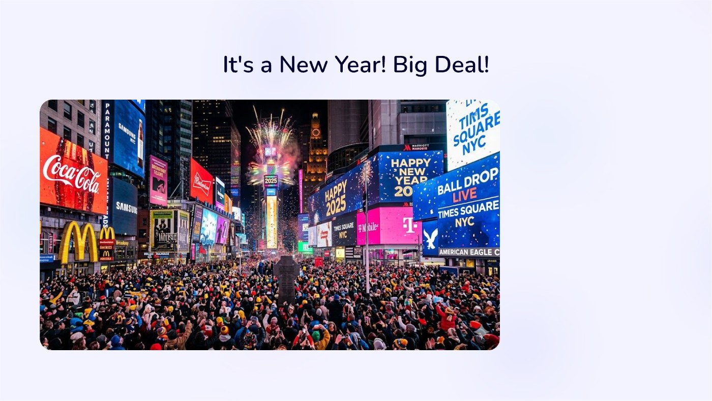 Front of the "It's a New Year! Big Deal!" devotional card
