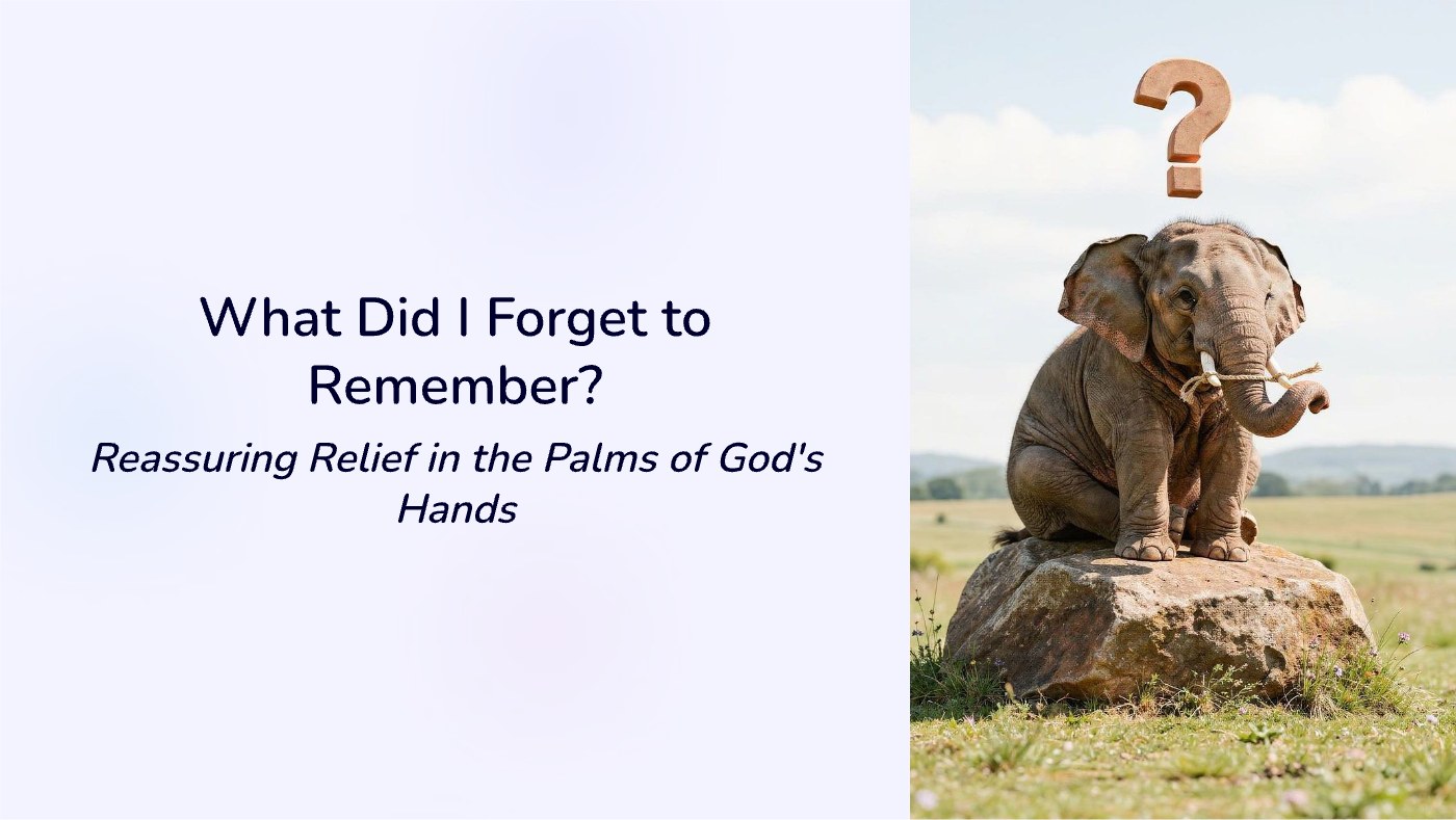 Front of the "What Did I Forget to Remember" devotional card