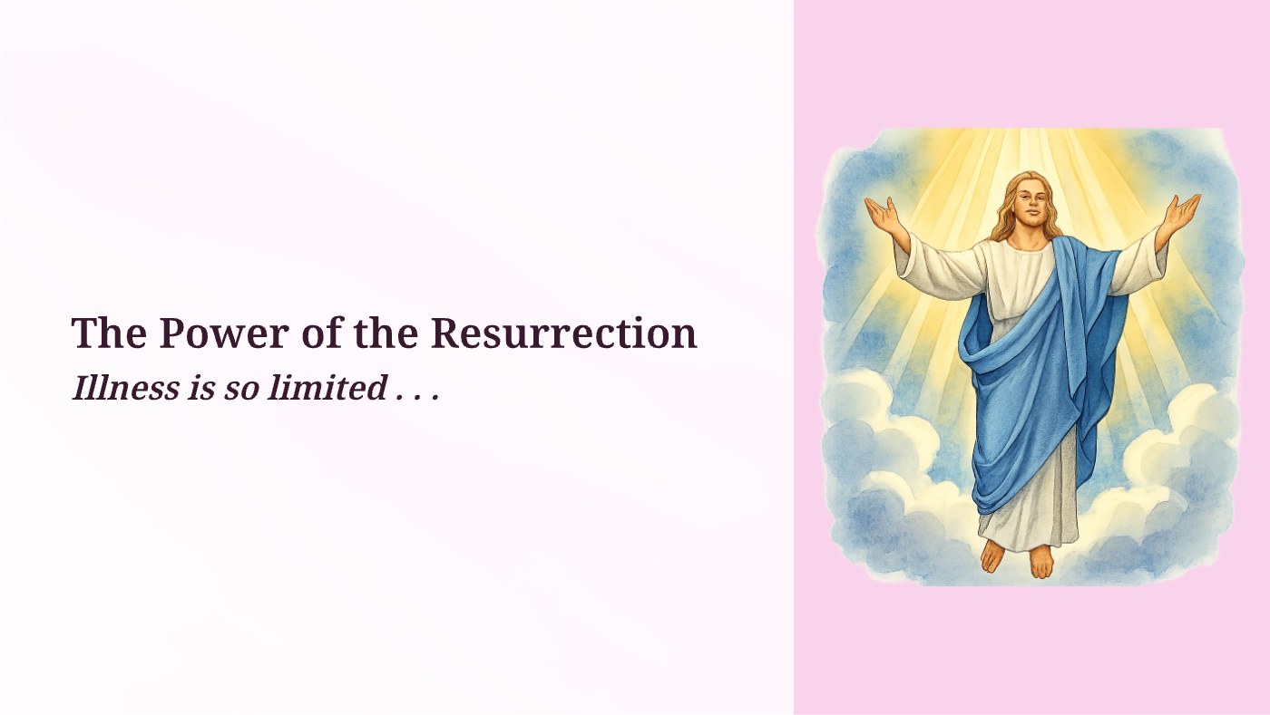 Front of the "The Power of the Resurrection" devotional card