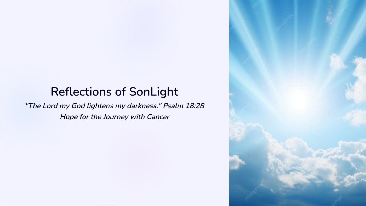 Front of the "Reflections of Sunlight" devotional card