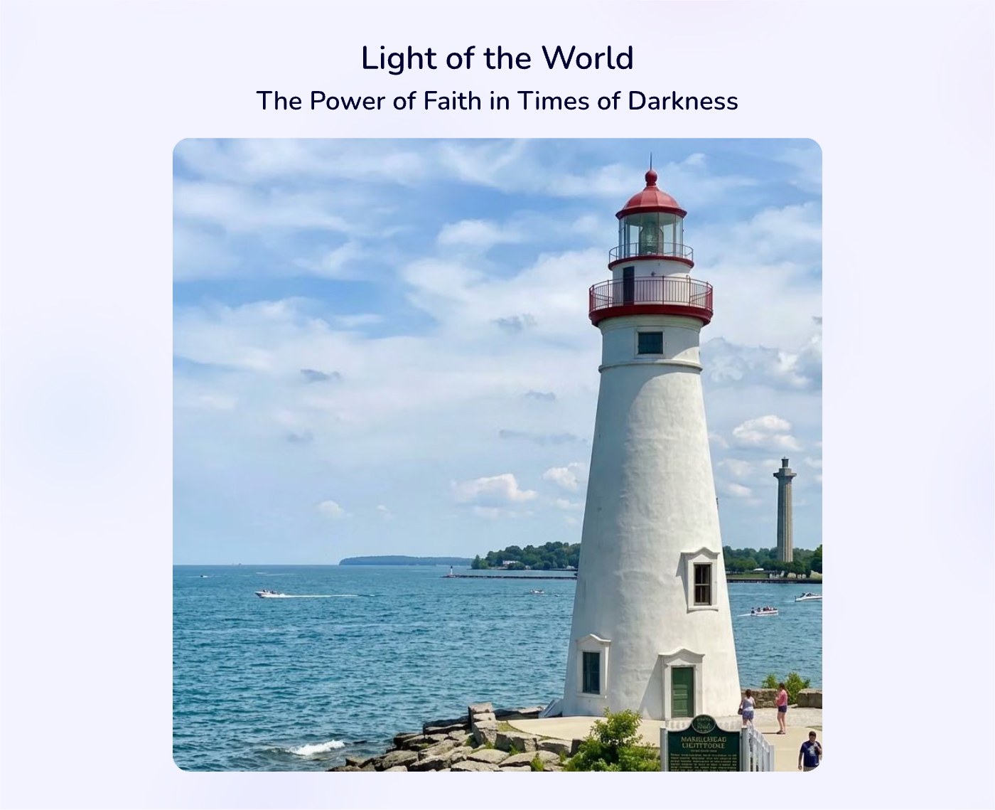 Front of the "Light of The World" devotional card