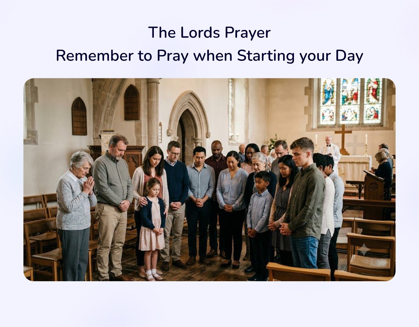 Front of the "The Lord's Prayer - Remember to Pray" devotional card