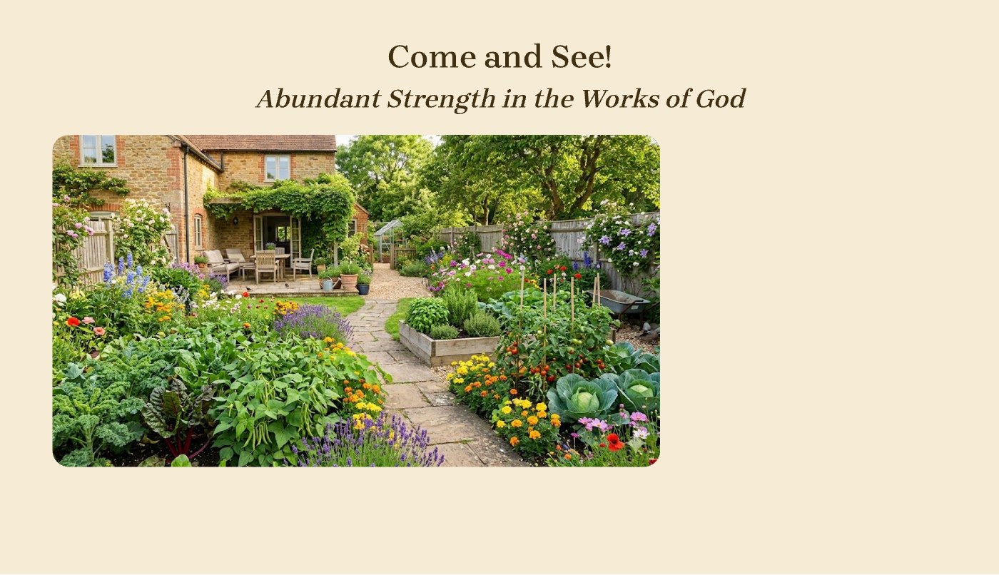 Front of the "Come and See!" devotional card