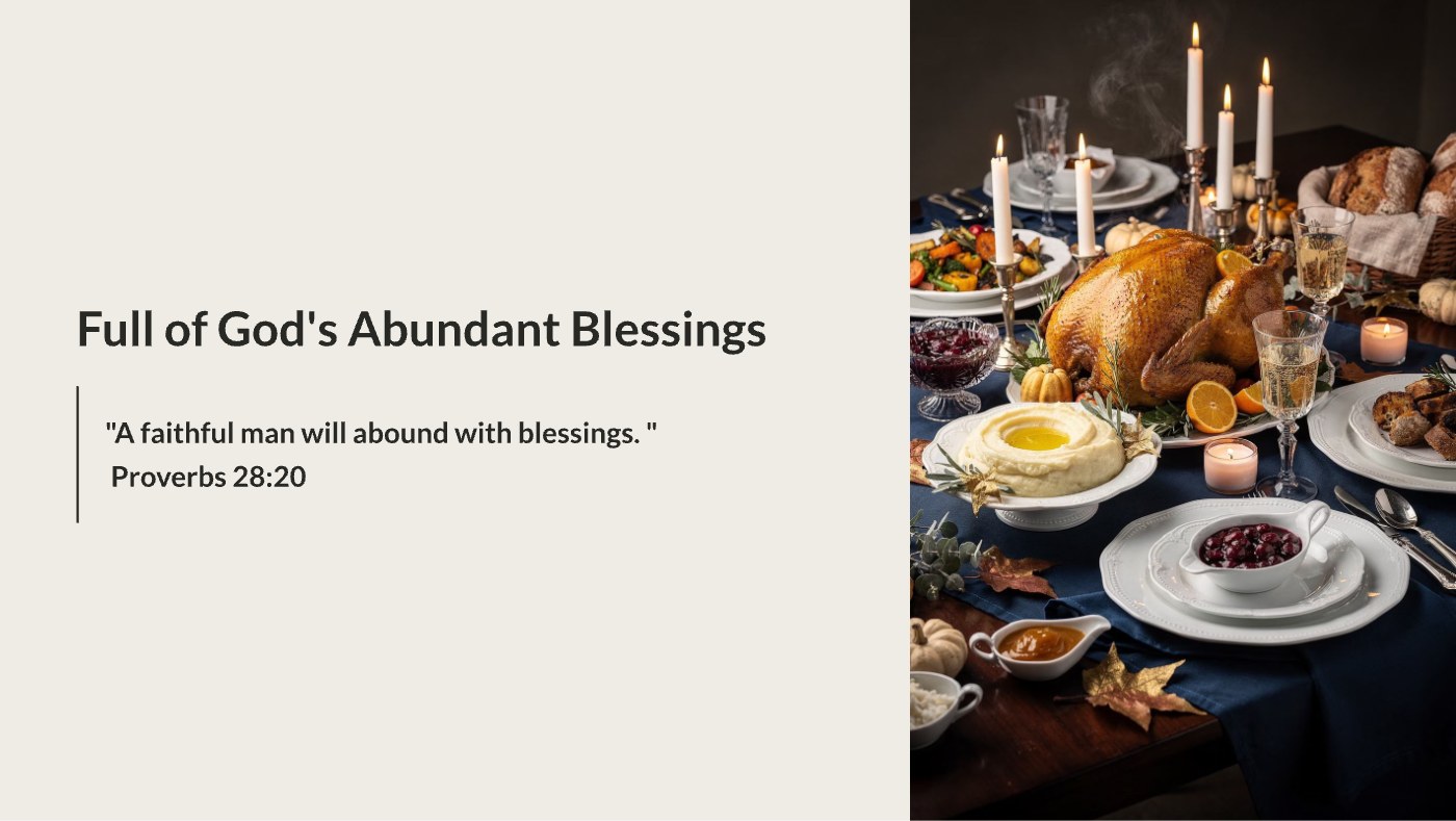 Front of the "Full of God's Abundant Blessing" devotional card