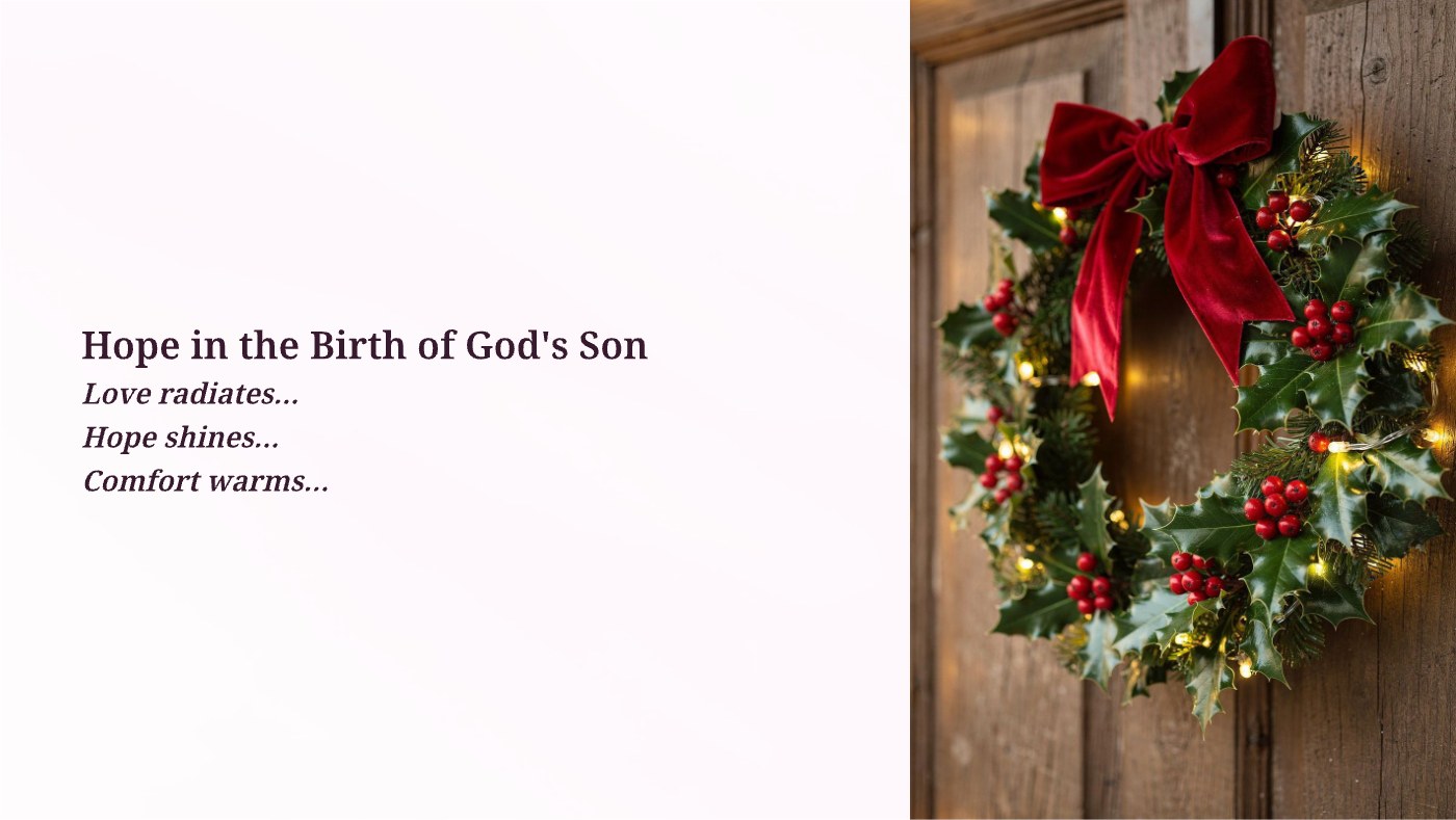 Front of the "Hope in the Birth of God's Son" devotional card