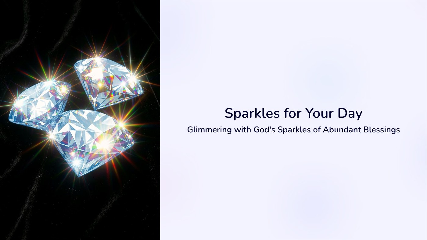 Front of the "Sparkles for Your Day" devotional card