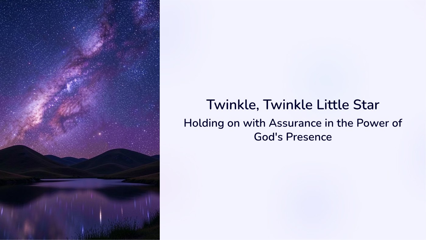Front of the "Twinkle Twinkle Little Star" devotional card