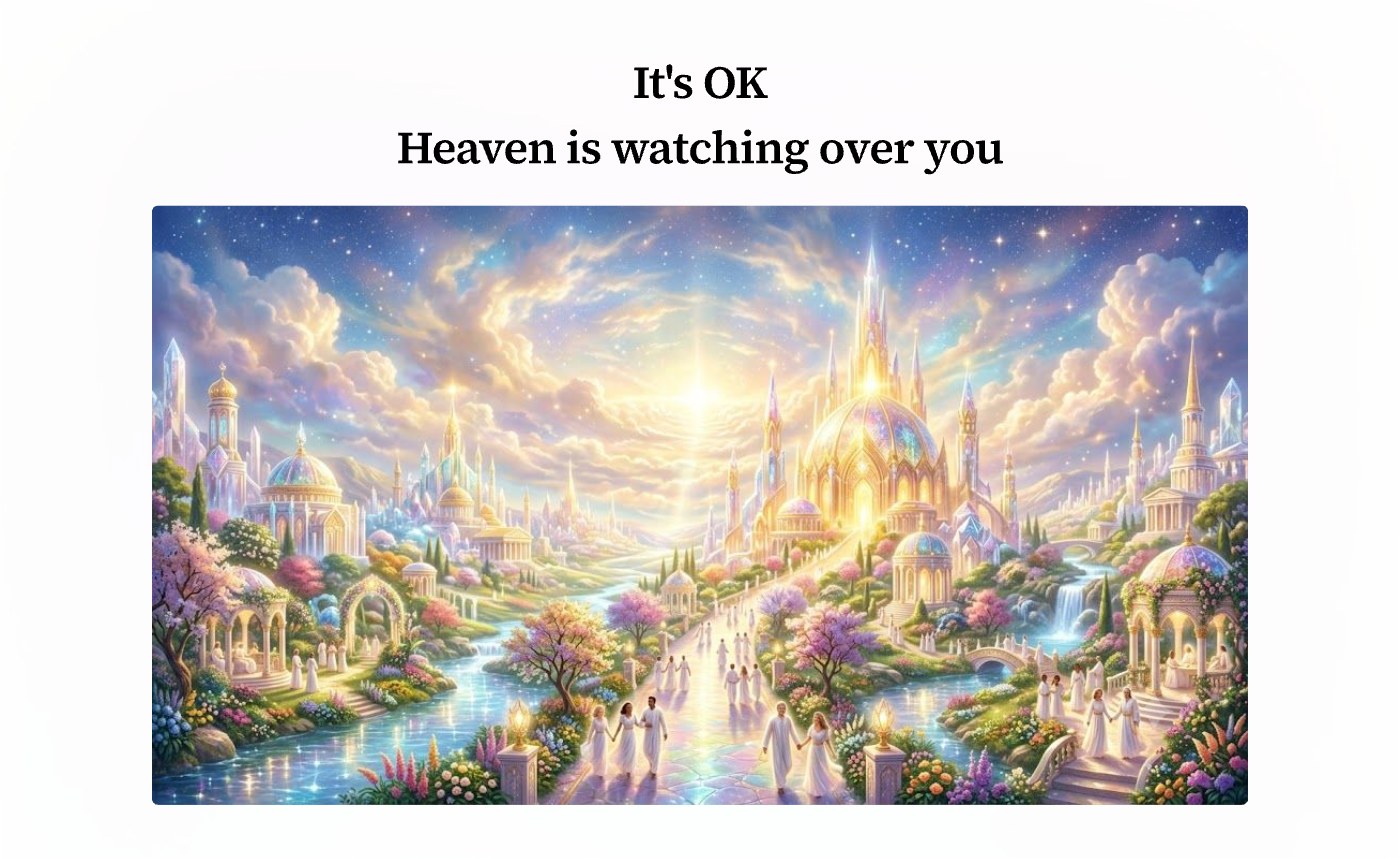 Front of the "It's OK" devotional card